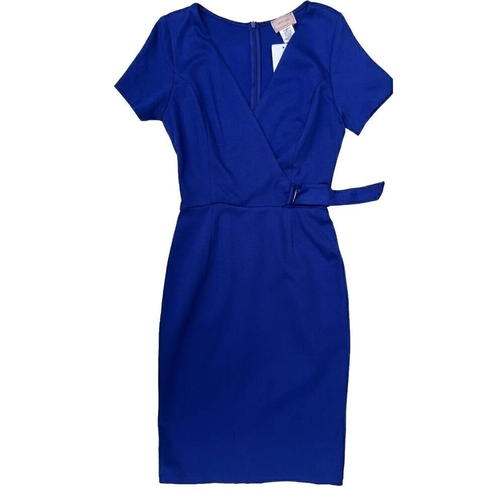 Love...Ady Ponte Short Sleeve Bodycon Dress Size XS COBALT BLUE